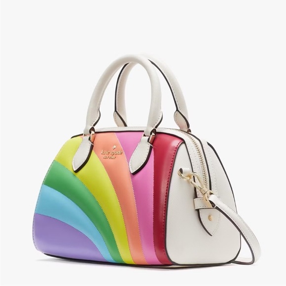 ♠️kate spade Pride Rainbow Collection Leather Duffle Crossbody Bag NWT - Picture 4 of 16